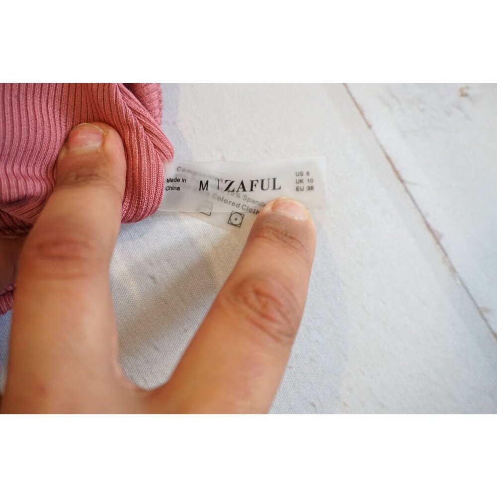 ZAFUL Pink/Orange Ribbed Bikini Bottoms - Size M (6), NWOT - Picture 5 of 7